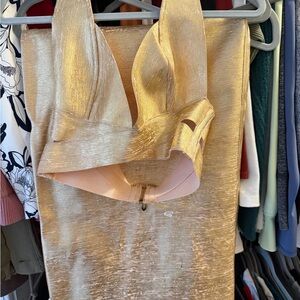 Elegant Gold 2 piece skirt/top set